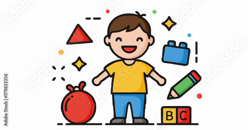 Vektor illustration kindergarten