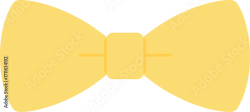 Elegant yellow bow tie formal accessory celebration fashion vector