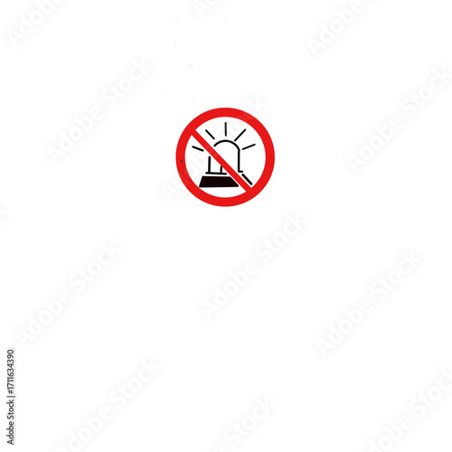 Free Download Warning sign prohibits turning on strobe lights - GFXLoad