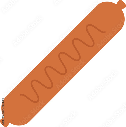 Delicious hot dog with mustard realistic vector illustration vector
