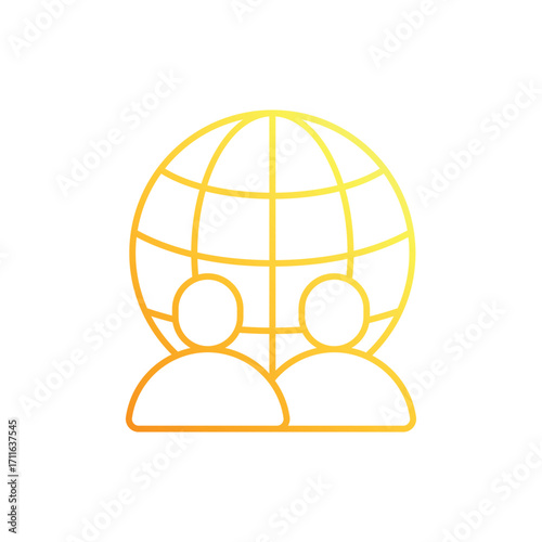 Social Impact Gradient Line Icon