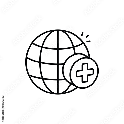 Global Aid Thin Line Vector Icon
