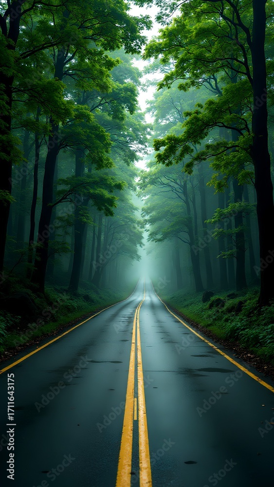 Fototapeta premium road in the forest