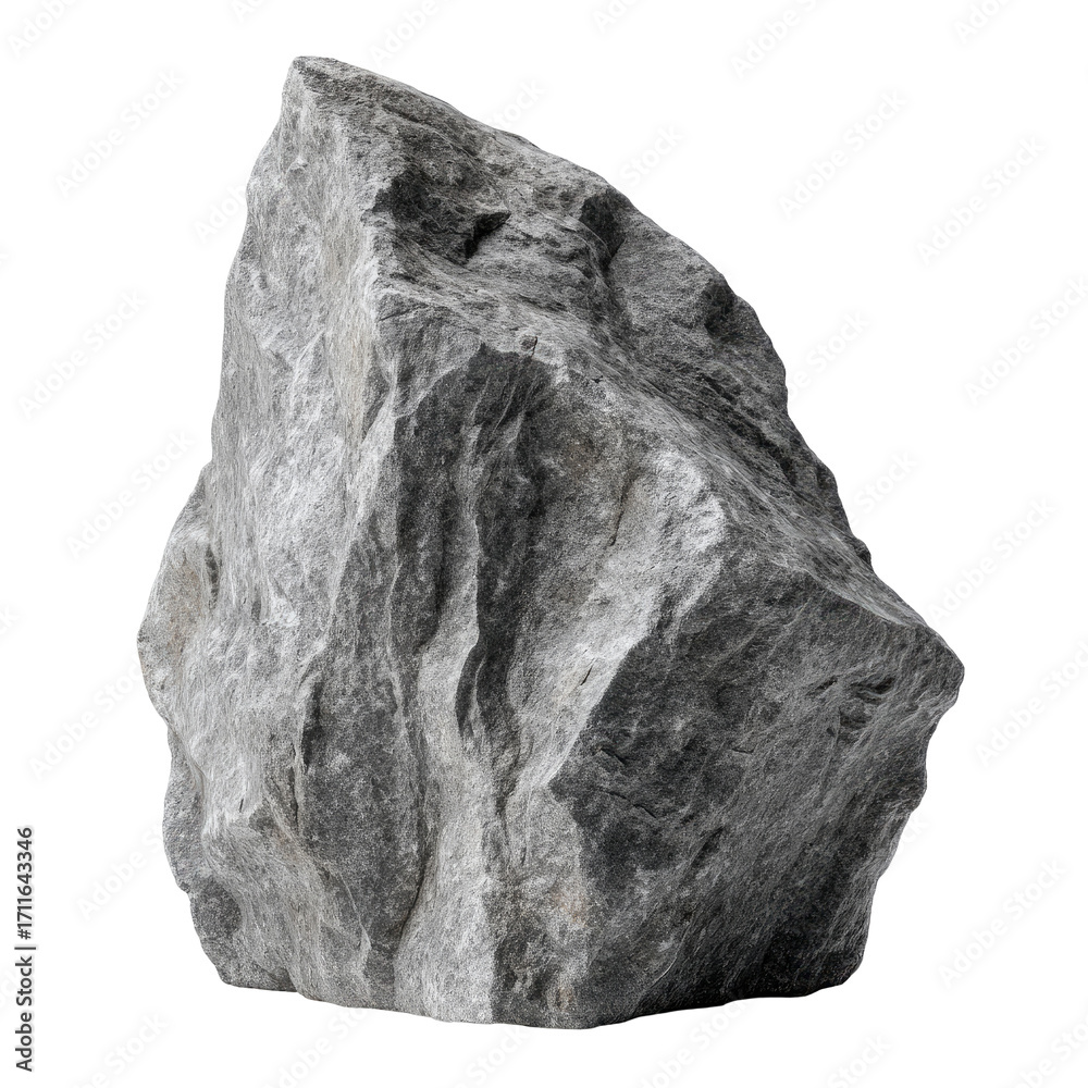 Obraz premium Gray rock, rough texture, angled