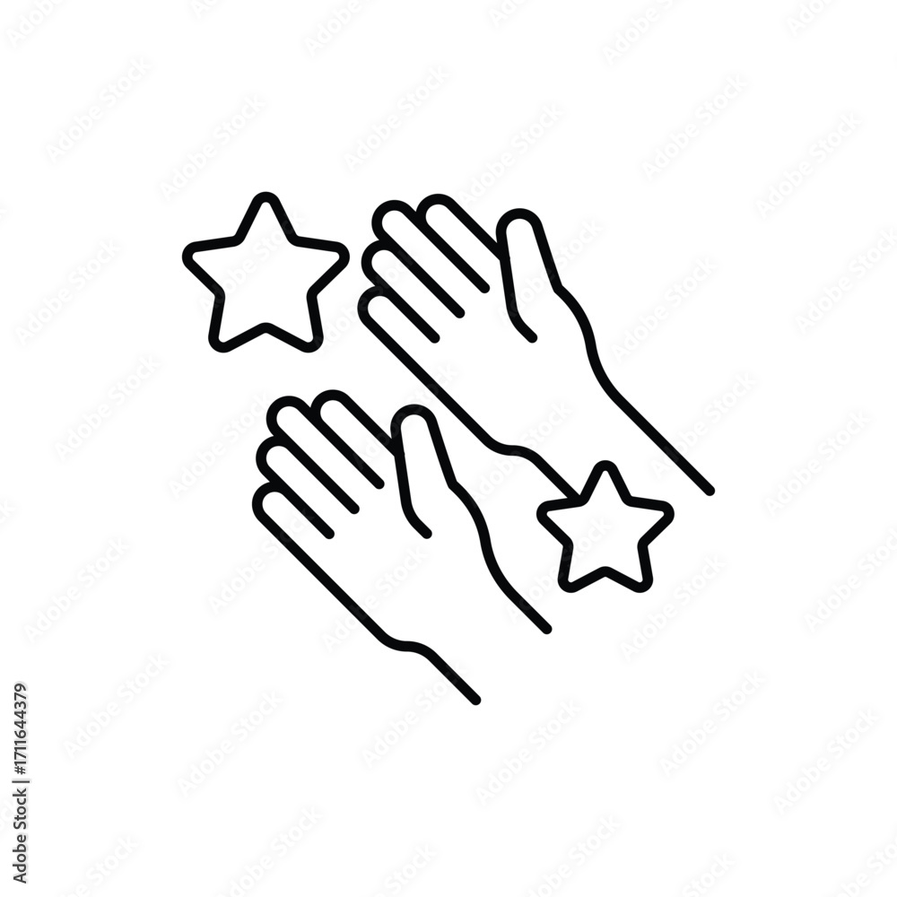 Obraz premium Outreach Thin Line Vector Icon