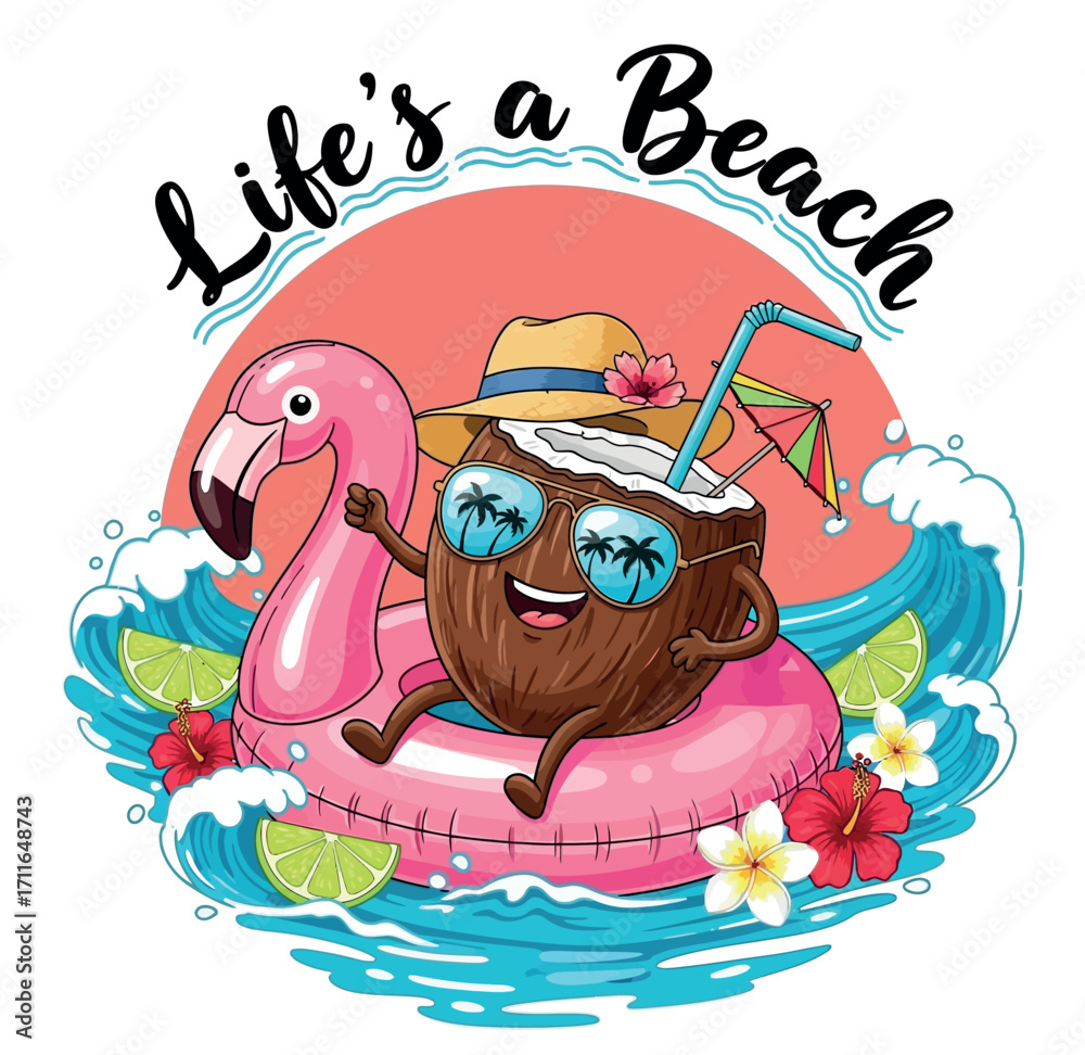 Naklejka premium Beach Illustration