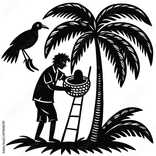 silhouette of a man and a woman