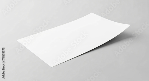 Wallpaper Mural Clean White Paper Sheet Mockup on Light Gray Background Torontodigital.ca