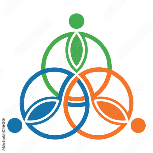 Teamwork connection icon representing unity collaboration and community strength stakeholder icon