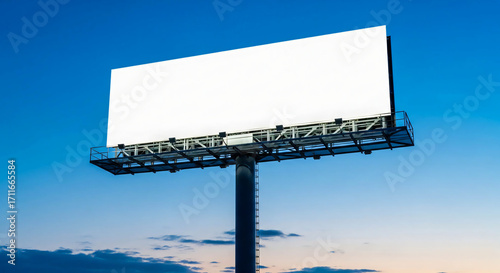 Wallpaper Mural Billboard Blank Canvas: Outdoor Advertising Space Under Blue Sky Torontodigital.ca