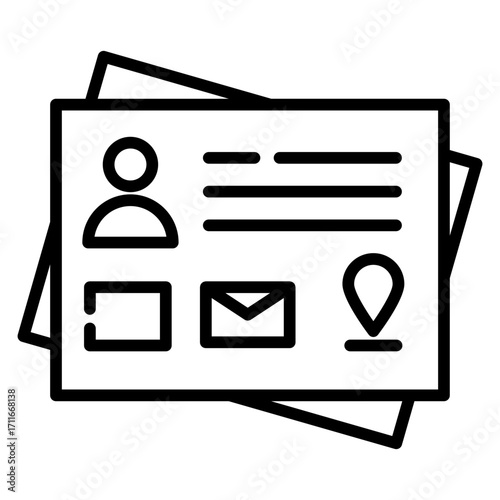 Business cards icon