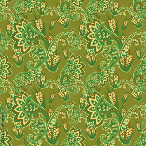 elegant paisley pattern for wallpaper background and textile beautiful paisley originated in persia and paisley is popular in Iran india scotland this paisley design is good for dress shawl scarf rida