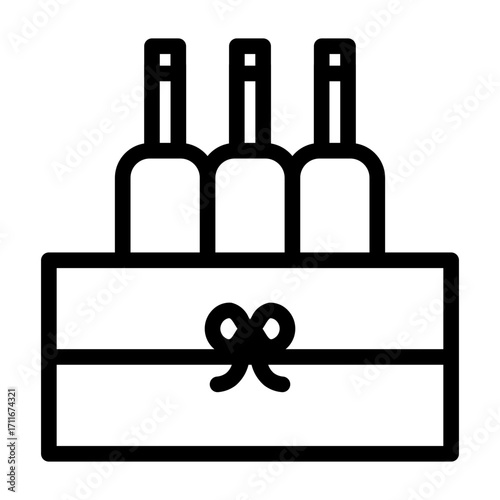beer box line icon