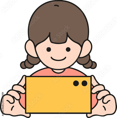 girl with a smartphone