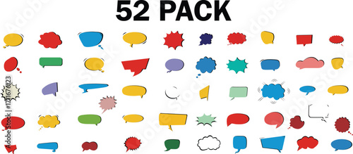 Empty Blank Comic Talk Bubbles Pack