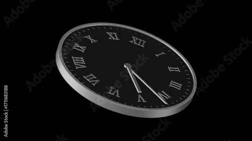 Clock 3D Timelapse  Alpha Loop 4K 