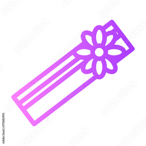 Rectangular Giftbox With Flower gradient icon