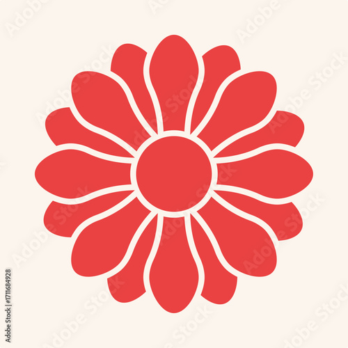 Flower symbol artwork trendy useful vector Illustration design fair colorful background