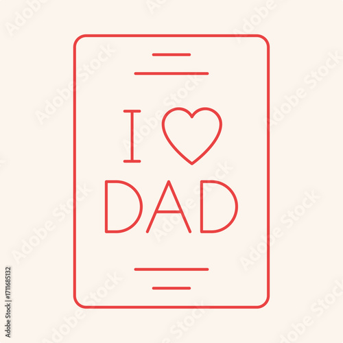 Fathers Day symbol artwork trendy useful vector Illustration design knockout colorful background