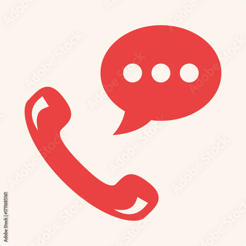 Phone call symbol artwork trendy useful vector Illustration design knockout colorful background