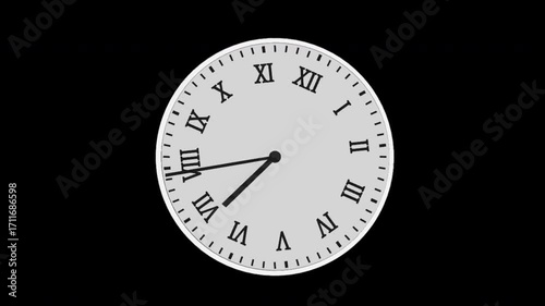 Clock 3D Timelapse  Alpha Loop 4K 