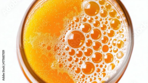 A close-up shot of a refreshing glass of orange juice