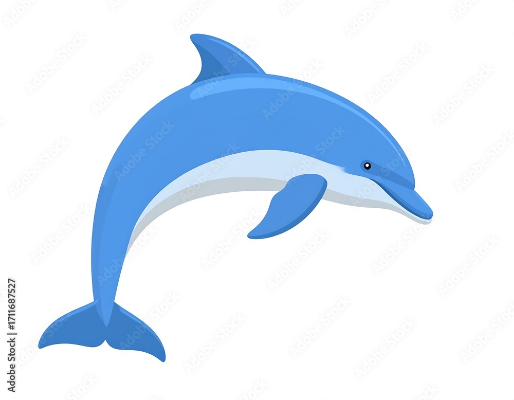 Obraz premium Blue dolphin jumping