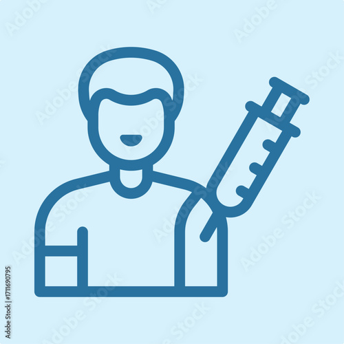Syringe symbol artwork trendy useful vector Illustration design pleasant colorful background