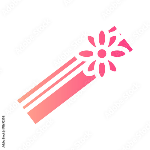 Rectangular Giftbox With Flower gradient icon