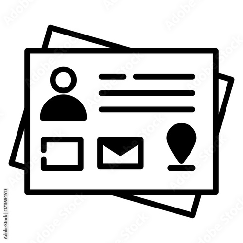 Business cards icon