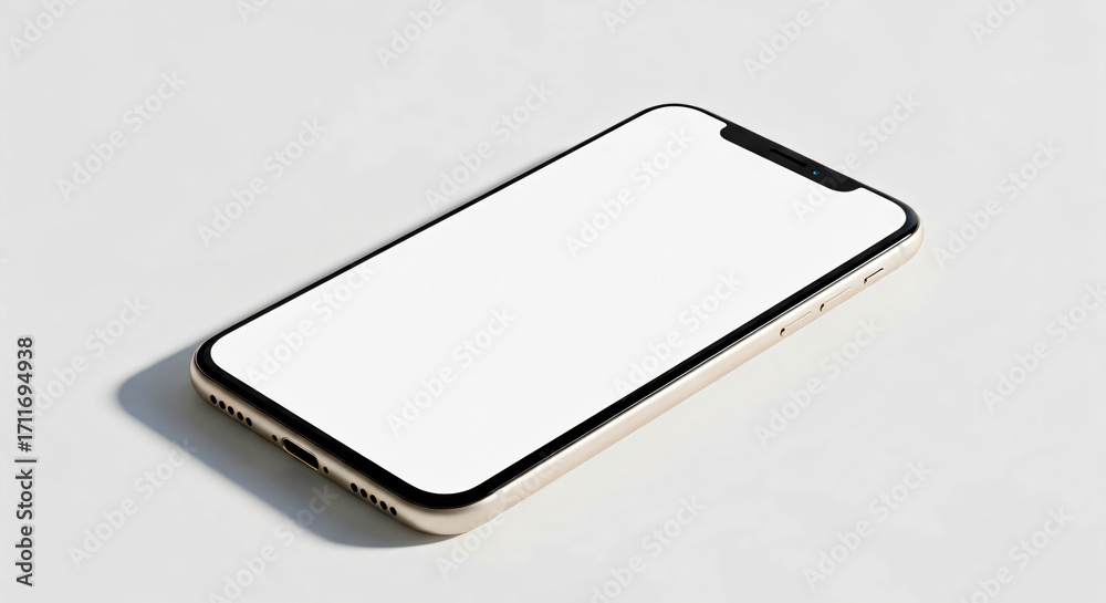 custom made wallpaper toronto digitalSmartphone with Blank White Screen on White Background