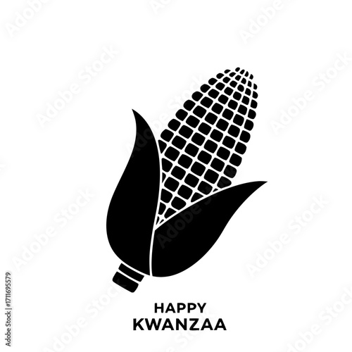 Corn (maize) for Kwanzaa celebration icon on transparent background  