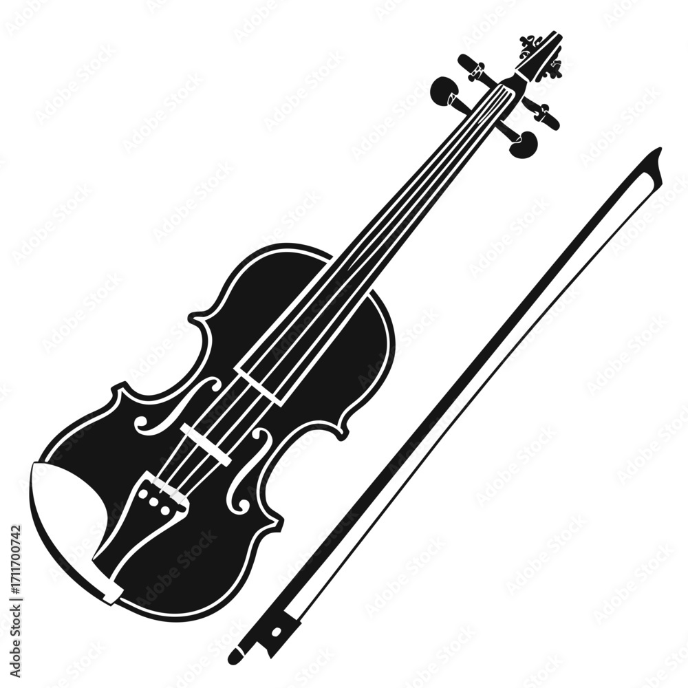 Obraz premium violin isolated on white