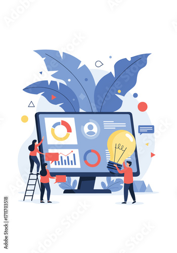 Analyzing business growth and strategic planning with data insights.