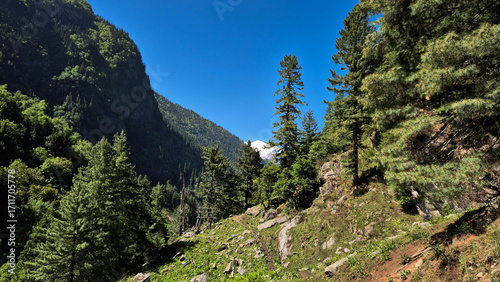 mountain landscape with blue sky