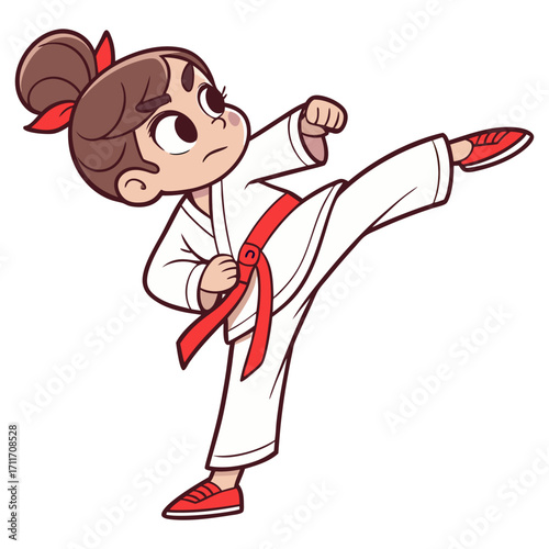 Kicking karate ninja
