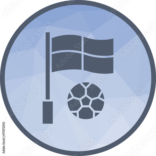 Offside Flag icon vector image. Suitable for mobile apps, web apps and print media.