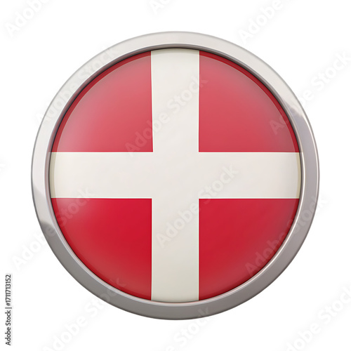 Denmark flag in a glossy circle isolated on transparent background for web design Free Download Denmark flag in a glossy circle isolated on transparent background for web design - GFXLoad