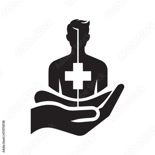 charity vector silhouette clip art logo design illustration