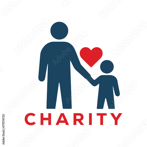 charity vector silhouette clip art logo design illustration