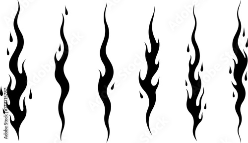 Flame Comet SVG Bundle | Fireball Tattoo Design | Meteor Fire Vector Cut Files