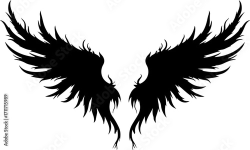 Tribal Wings SVG Bundle | Angel Wing Tattoo Design | Vector Cut File Set