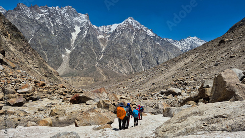 hiking in the mountains