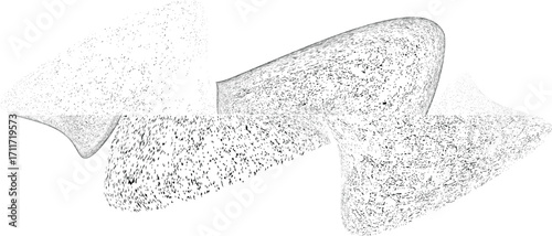 Sprayed black wavy line .Graffiti art design . Noise dispersion logo . Spray effect .Grunge curved line . Grainy, gritty textured line . Distressed element .vector 