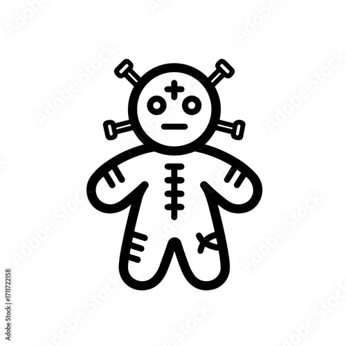 Magical Puppet with Pins Voodoo Doll Icon