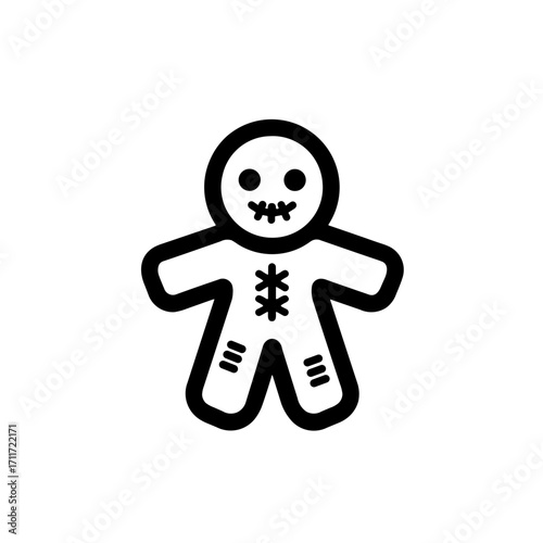 Magical Puppet with Pins Voodoo Doll Icon