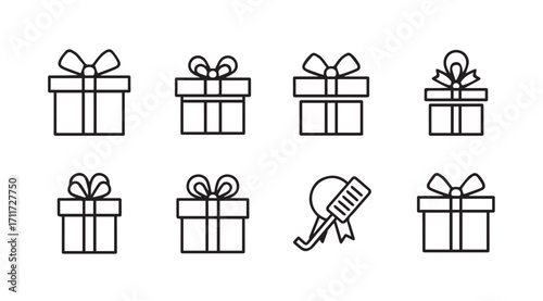 Collection of gift boxes and a golf club silhouette
