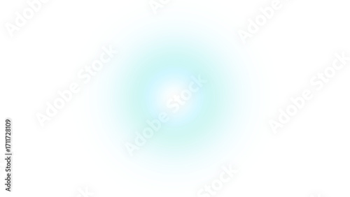 A radiant light effect glows softly with a gradient of ethereal aqua and pure white.