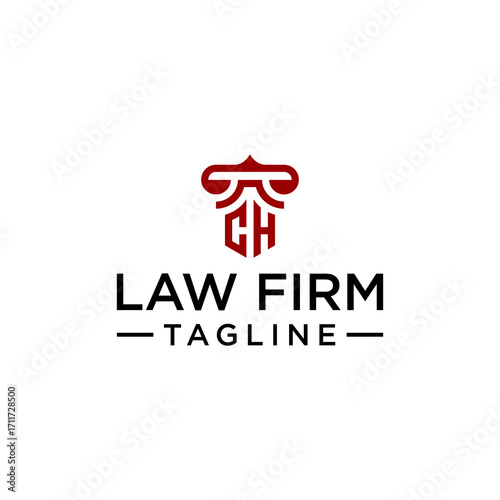 CH or HH law logo design inspiration