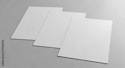 Wallpaper Mural Clean White Paper Mockups on Grey Surface Torontodigital.ca